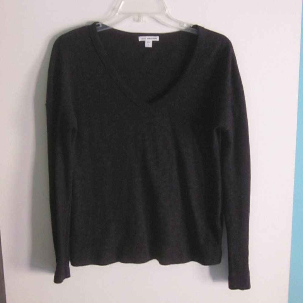 James Perse 1 Black / Dark Gray Pullover Shirt Size Small